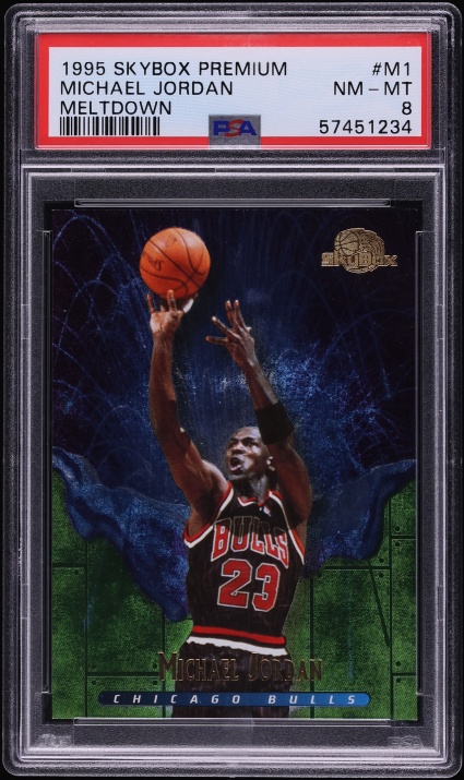 1995 Skybox Premium Meltdown Michael Jordan #M1 PSA 8 NM-MT