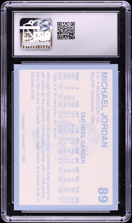 1990 Collegiate Collection North Carolina Michael Jordan #89 CSG 8.5 NM-MT+