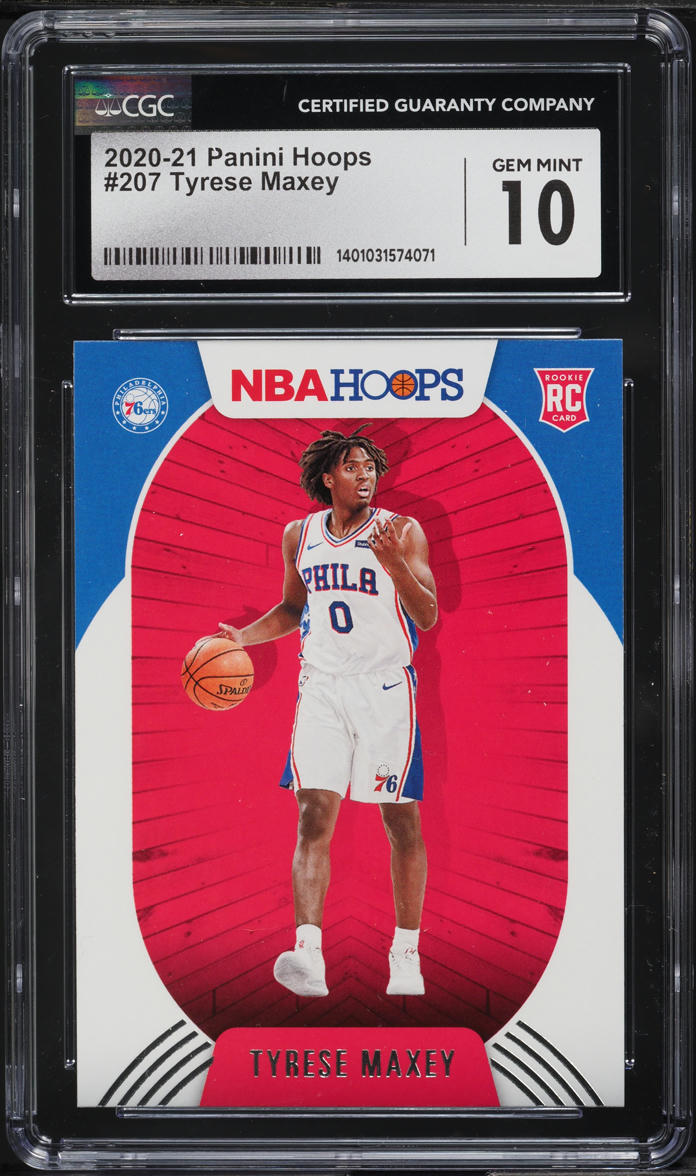 2020 Hoops Tyrese Maxey ROOKIE #207 CGC 10 GEM MINT