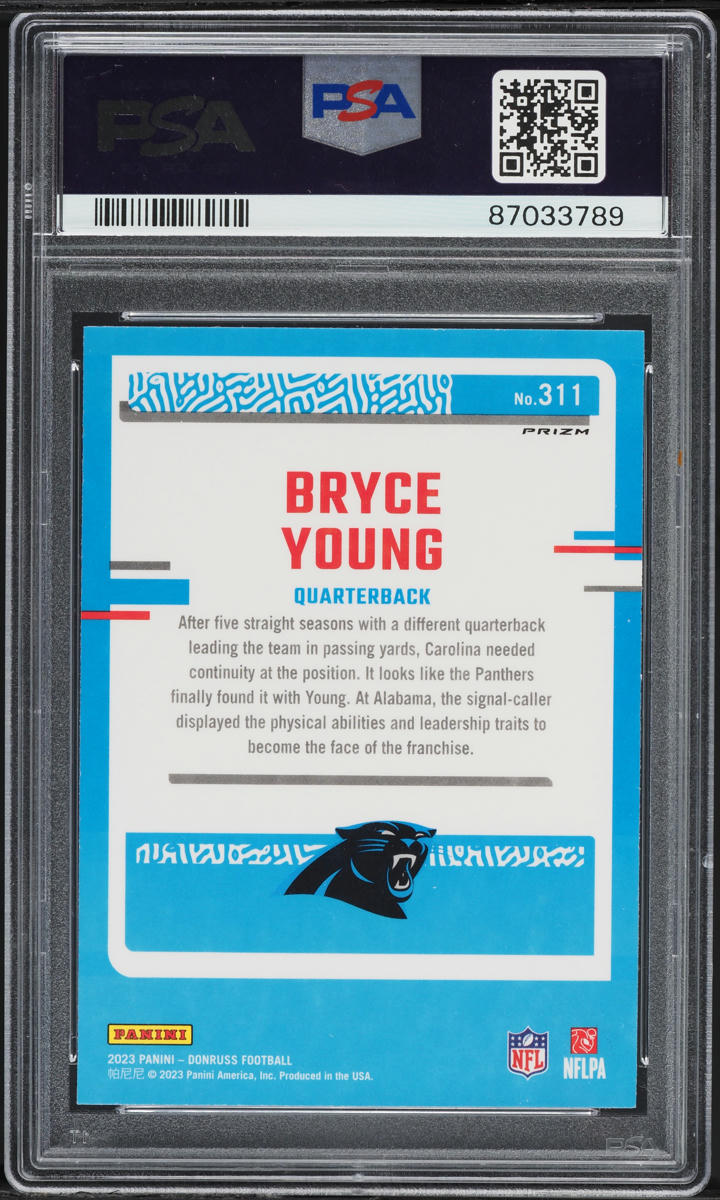 2023 Donruss Optic Preview Pink Bryce Young ROOKIE #311 PSA 10 GEM MINT