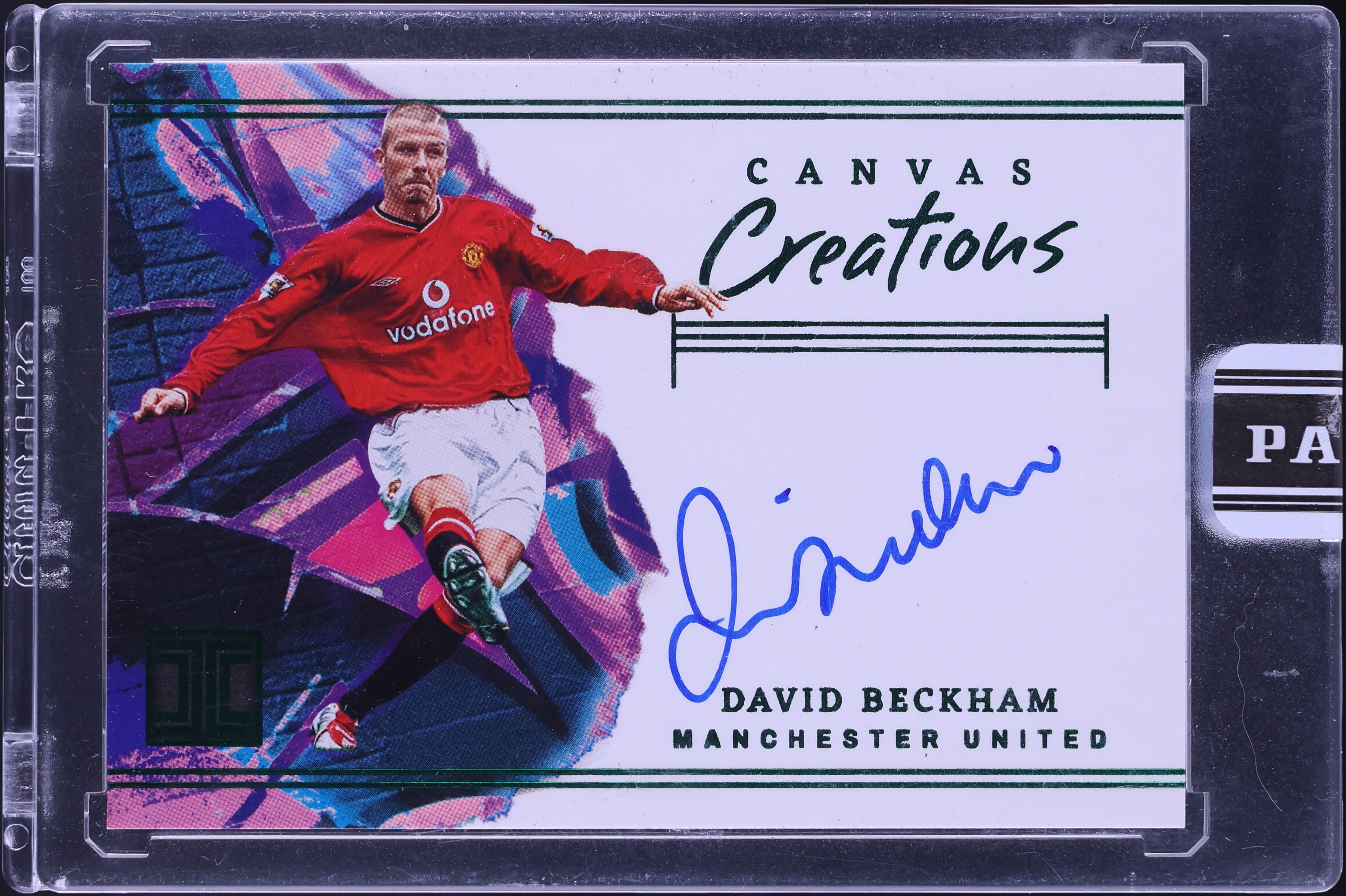 David Beckham ベッカム Panini Prizm AUTO 2022 Panini Impeccable Premier League Canvas Creations '25 Black