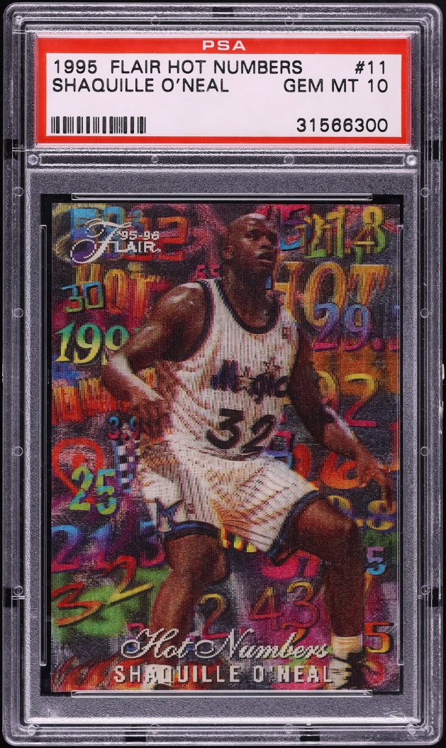 1995 Flair Hot Numbers Shaquille O'Neal #11 PSA 10 GEM MINT - Photo 1