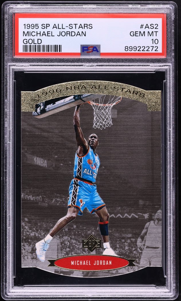 1995 SP All-Stars Gold Die-Cut Michael Jordan #AS2 PSA 10 GEM MINT - Photo 1