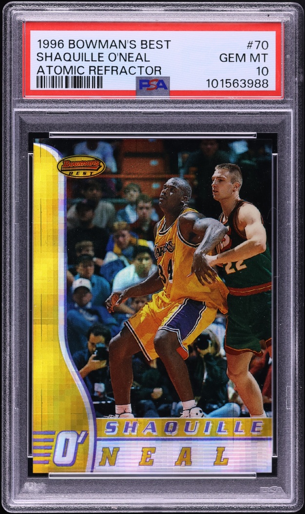 1996 Bowman's Best Atomic Refractor Shaquille O'Neal #70 PSA 10 GEM MINT - Photo 1