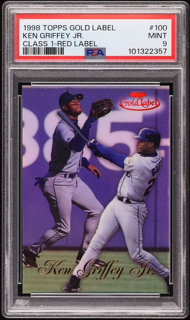1998 Topps Gold Label Class 1 Red Label Ken Griffey Jr. /100 #100 PSA 9 MINT