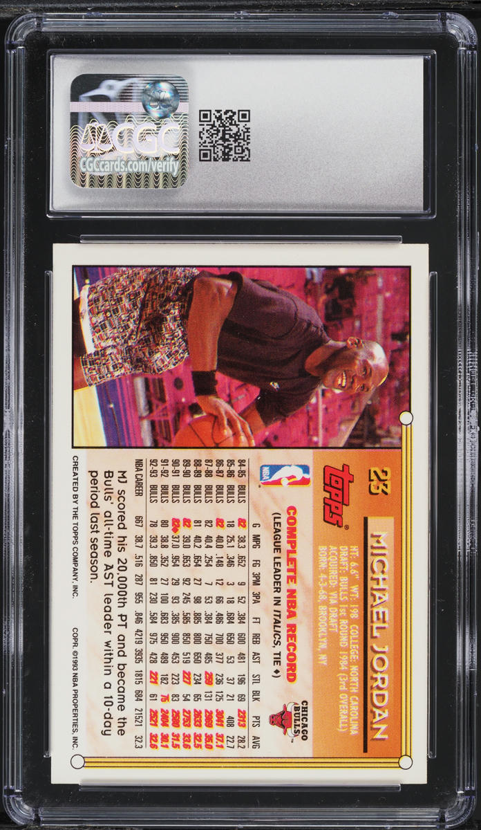 1993 Topps Basketball Michael Jordan #23 CGC 9 MINT