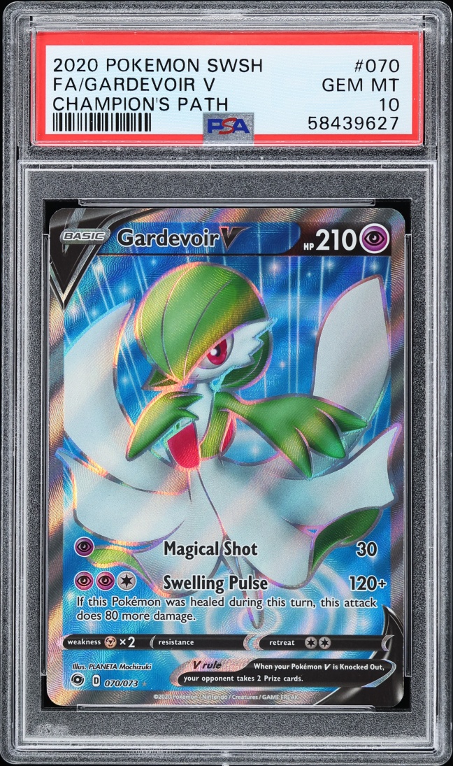 2020 Pokemon Sword & Shield Champion's Path Full Art Gardevoir V #70 PSA 10 GEM MINT