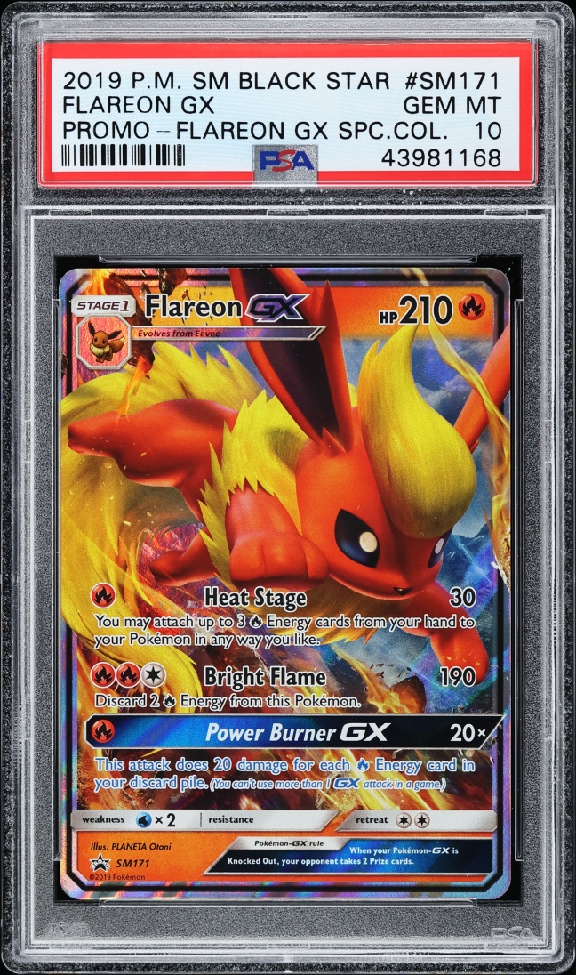 2019 Pokemon Sun & Moon Promo Special Collection Holo Flareon GX #SM171 PSA 10 GEM MINT