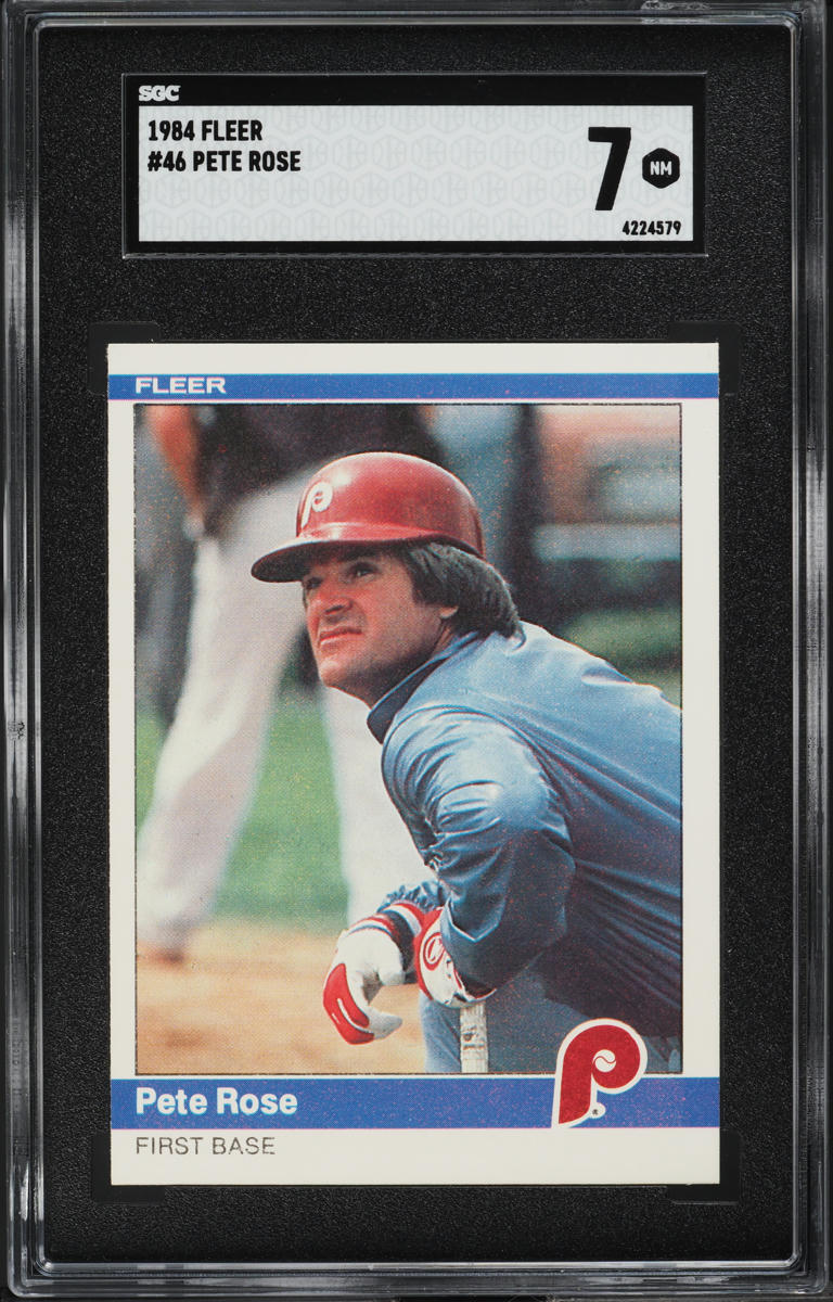 1984 Fleer Pete Rose #46 SGC 7 NRMT