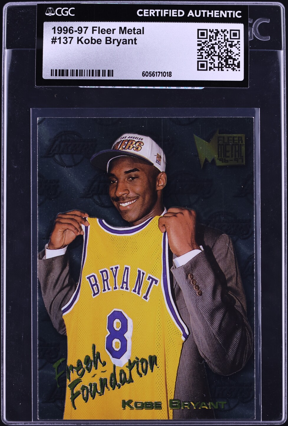 1996 Metal Fresh Foundation Kobe Bryant ROOKIE #137 CGC AUTH