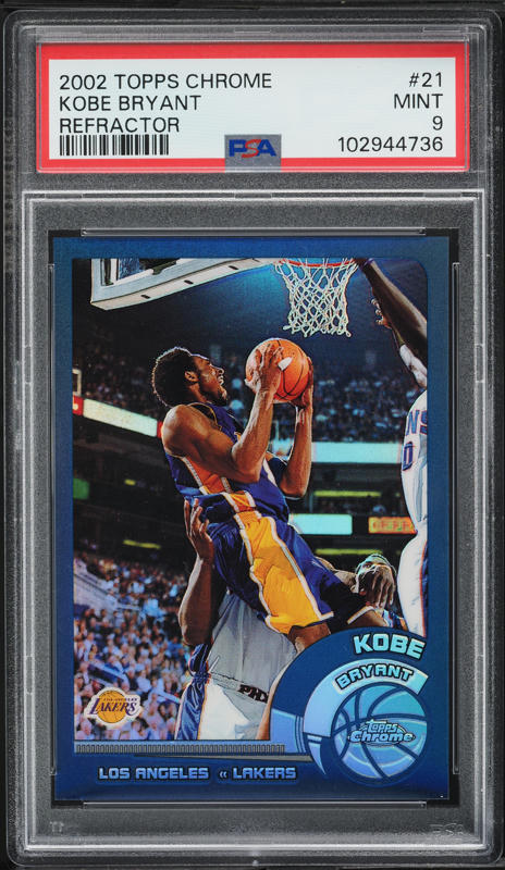 その他 2001 Topps Chrome refractor Kobe Bryant 2001 Topps Chrome Refractor Kobe Bryant #50 PSA 9 MINT on