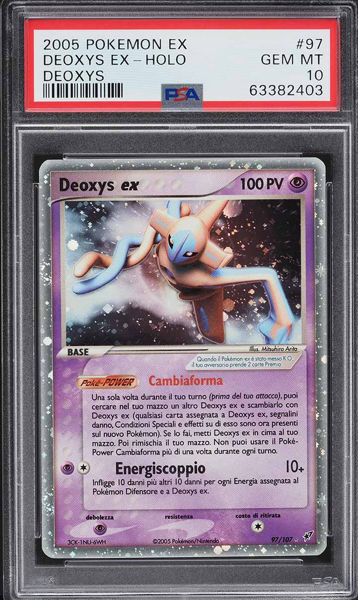 2005 Pokemon Italian EX Deoxys Holo Deoxys ex #97 PSA 10 GEM MINT
