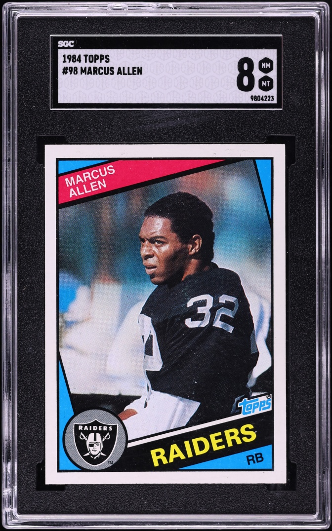1984 Topps Football Marcus Allen #98 SGC 8 NM-MT