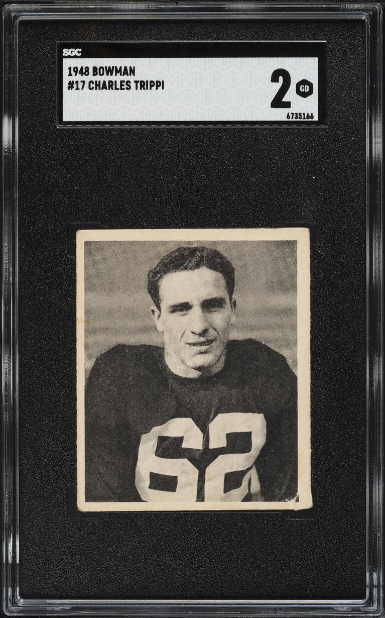 1948 Bowman Football Charles Trippi #17 SGC 2 GD