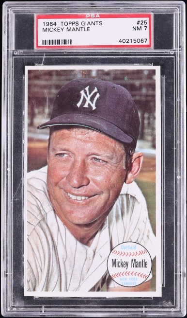 1964 Topps Giants Mickey Mantle #25 PSA 7 NRMT