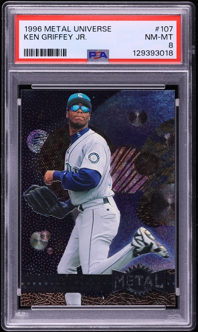 1996 Metal Universe Ken Griffey Jr. #107 PSA 8 NM-MT