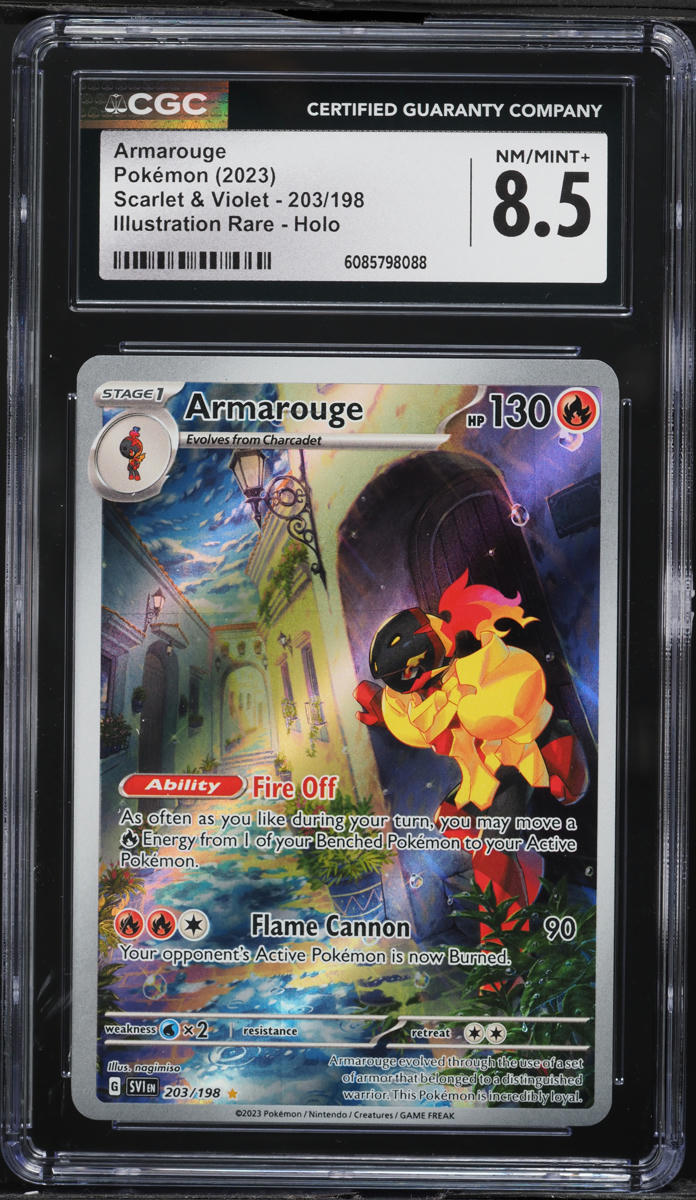 2023 Pokemon Scarlet & Violet IR Armarouge #203 CGC 8.5 NM-MT+