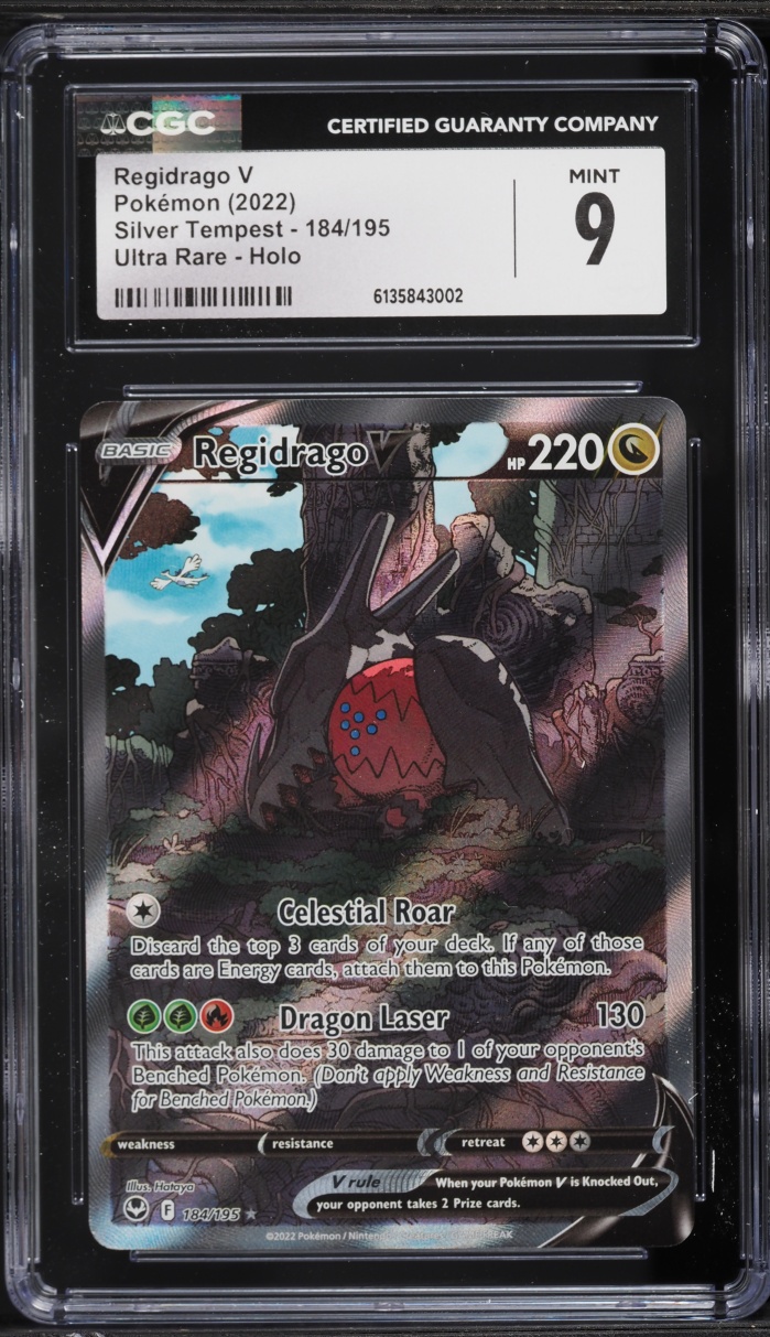 2022 Pokemon Sword & Shield Silver Tempest Alt Art Regidrago V #184 CGC 9 MINT