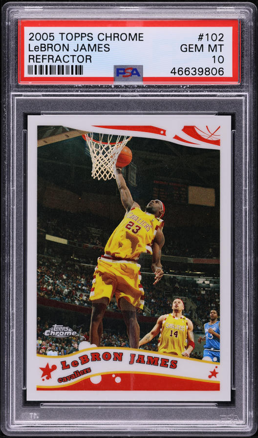 2005 Topps Chrome Refractor LeBron James /999 #102 BGS 9.5 GEM