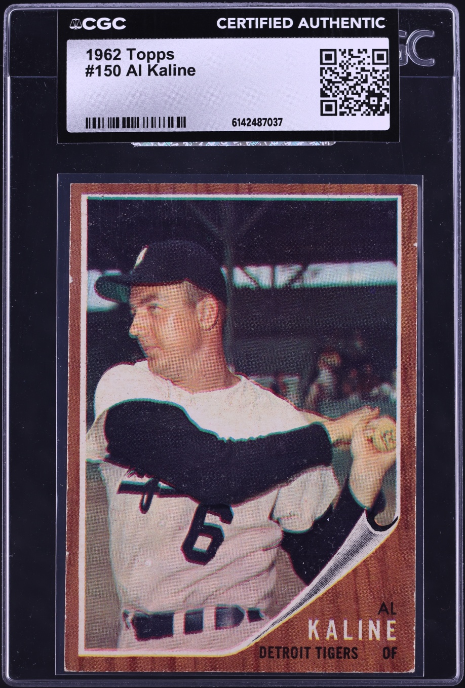 1962 Topps Al Kaline #150 CGC AUTH