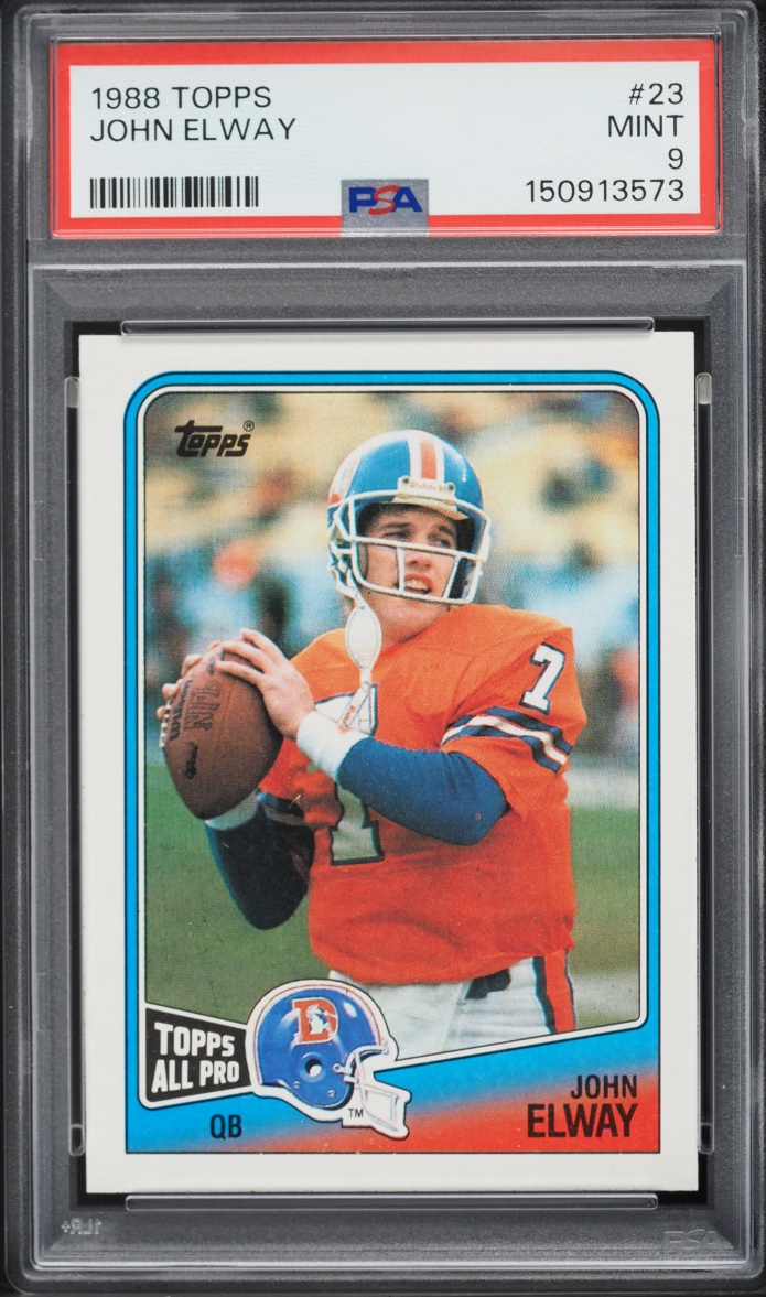 1988 Topps Football John Elway #23 PSA 9 MINT