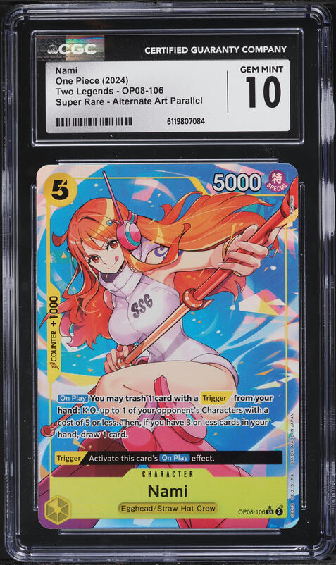 2024 One Piece Wings Of The Captain Treasure Rare Nami #ST01-007