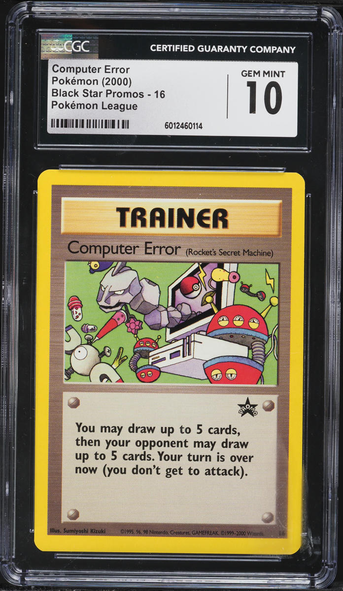2000 Pokemon League Black Star Promo Computer Error #16 CGC 10 GEM MINT