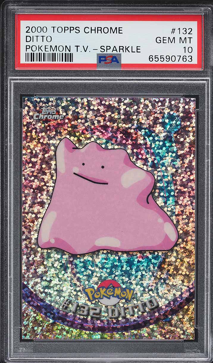 2000 Topps Chrome Pokemon Series 2 Sparkle Ditto #132 PSA 10 GEM MINT