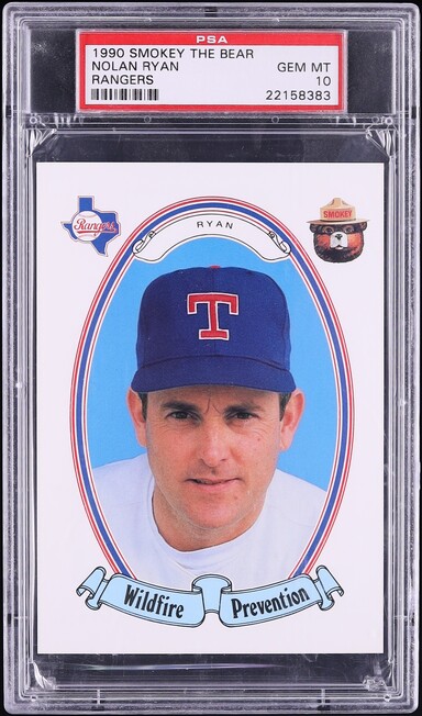 1990 Smokey The Bear Rangers Nolan Ryan PSA 10 GEM MINT
