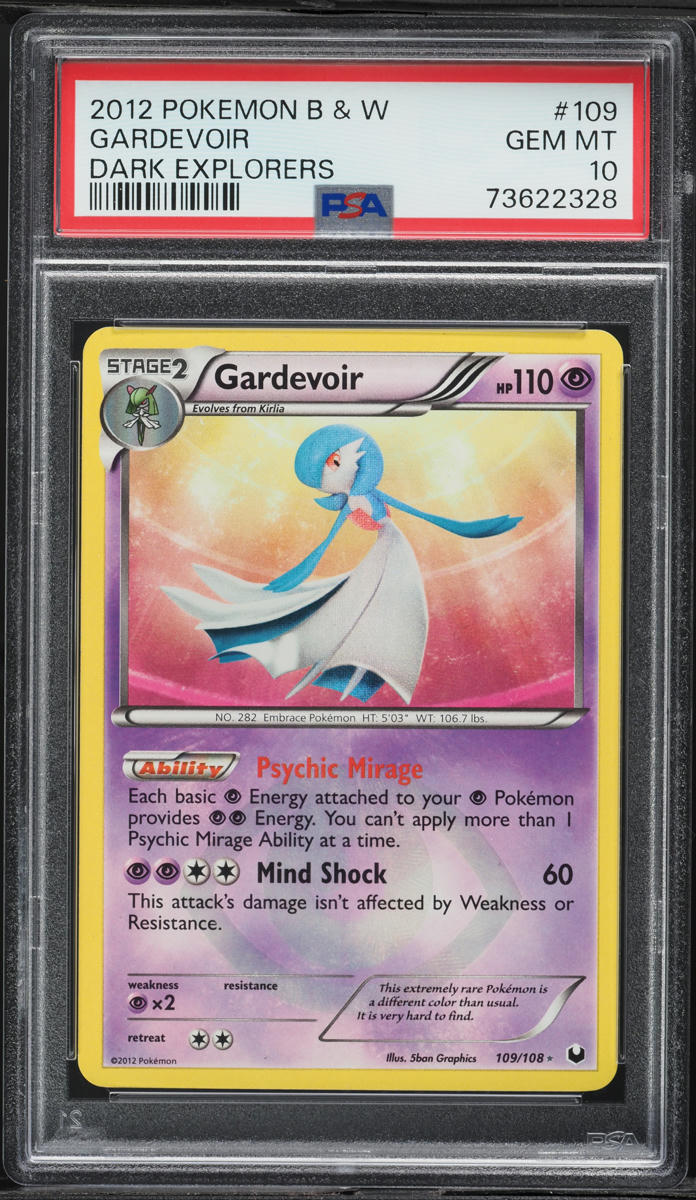 2012 Pokemon Black & White Dark Explorers Gardevoir #109 PSA 10 GEM MINT