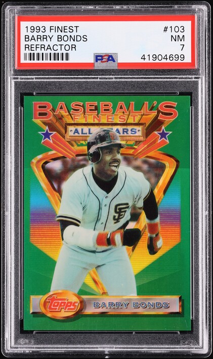 1993 Finest Refractor Barry Bonds ALL-STAR #103 PSA 7 NRMT