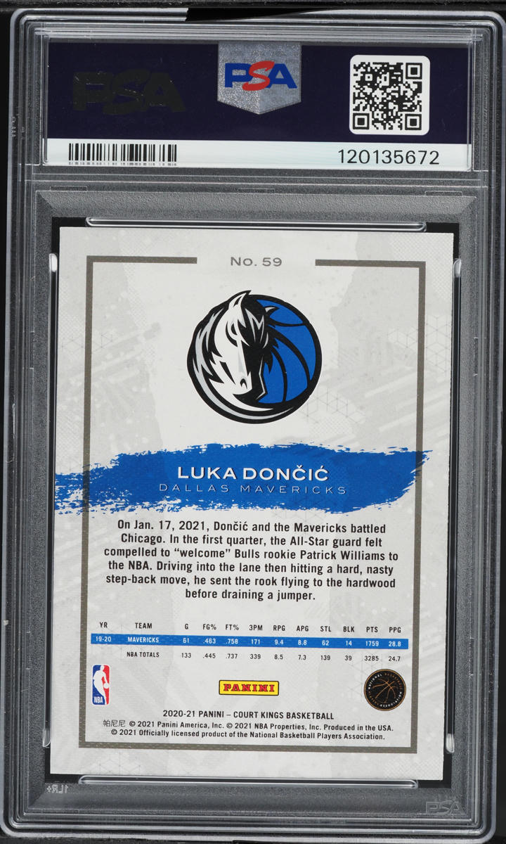 2020 Panini Court Kings Luka Doncic #59 PSA 9 MINT