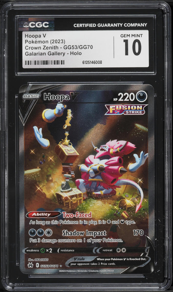 2023 Pokemon Sword & Shield Crown Zenith Galarian Gallery Alt Art Hoopa V #GG53 CGC 10 GEM MINT