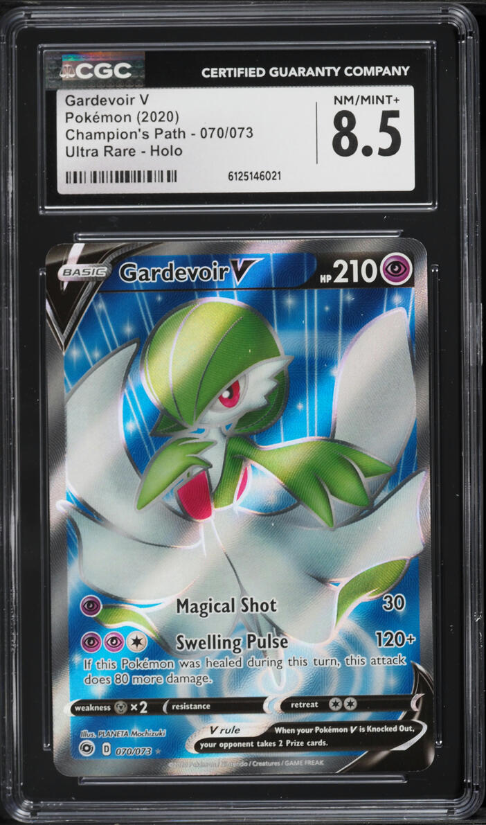 2020 Pokemon Sword & Shield Champion's Path Full Art Gardevoir V #70 CGC 8.5 NM-MT+