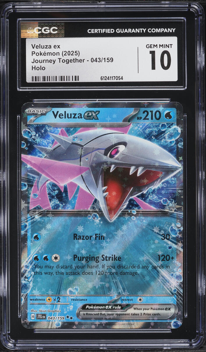 2025 Pokemon Scarlet & Violet Journey Together Holo Veluza ex #43 CGC 10 GEM MINT