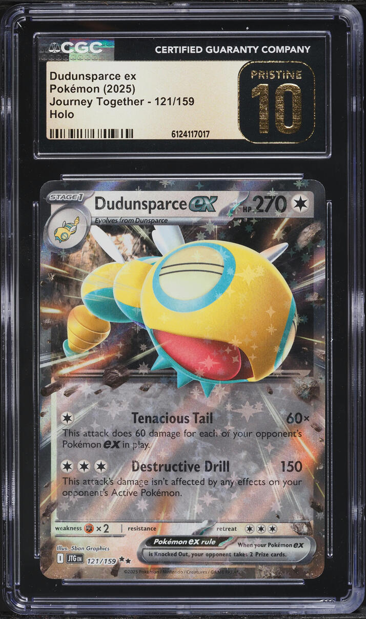 2025 Pokemon Scarlet & Violet Journey Together Dudunsparce ex #121 CGC 10 PRISTINE