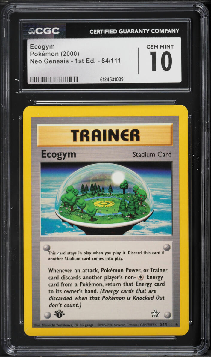 2000 Pokemon Neo Genesis 1st Edition Ecogym #84 CGC 10 GEM MINT