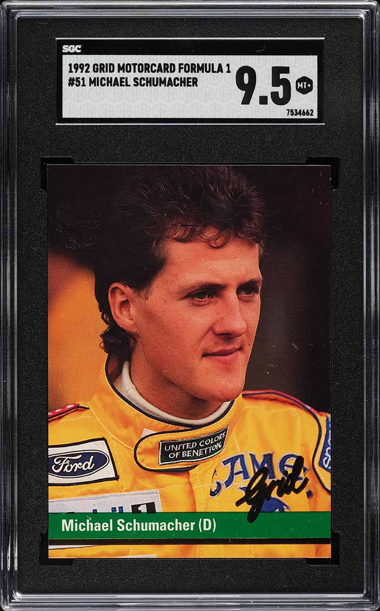 1992 Grid Formula 1 F1 Michael Schumacher ROOKIE #51 SGC 9.5 MINT+