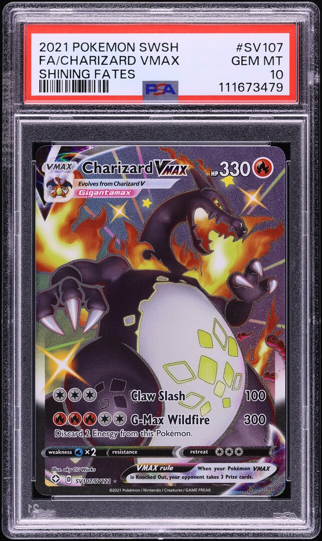 2021 Pokemon SWSH Shining Fates Shiny Charizard VMAX #SV107 PSA 10 GEM MINT