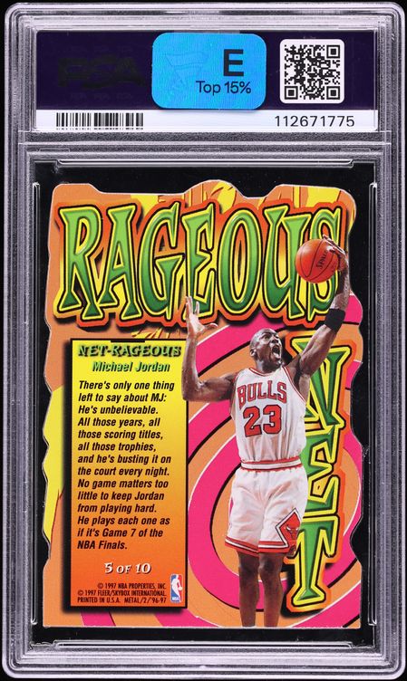 1996 Metal Net-Rageous Michael Jordan #5 PSA 9 MINT