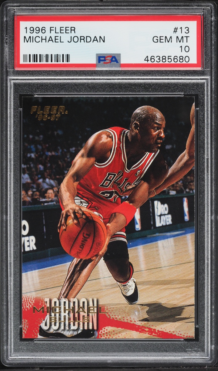 1996 Fleer Basketball Michael Jordan #13 PSA 10 GEM MINT