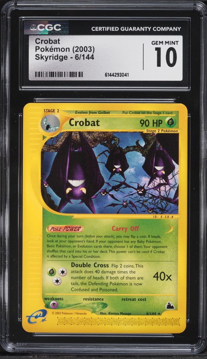 2003 Pokemon Skyridge Crobat #6 CGC 10 GEM MINT