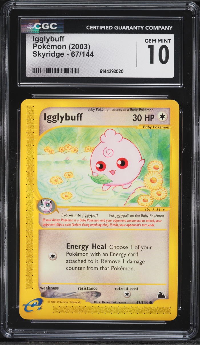 2003 Pokemon Skyridge Igglybuff #67 CGC 10 GEM MINT