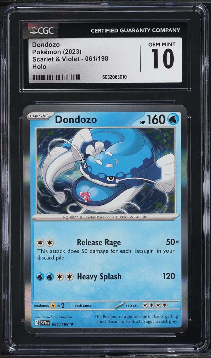 2023 Pokemon Scarlet & Violet Holo Dondozo #61 CGC 10 GEM MINT