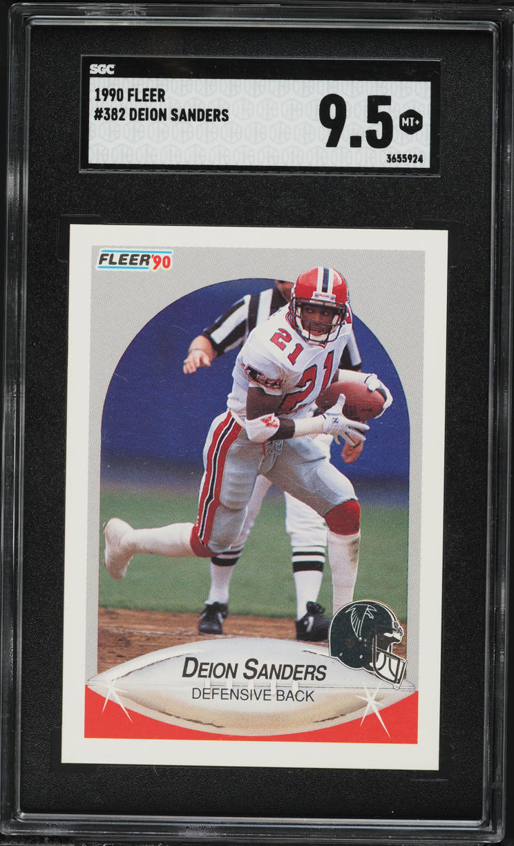 1990 Fleer Football Deion Sanders #382 SGC 9.5 MINT+