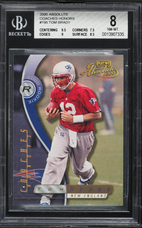 2000 Pacific Tom Brady ルーキーカード 2000 Pacific Paramount #138 Tom Brady Rookie Card PSA NM-MT 8
