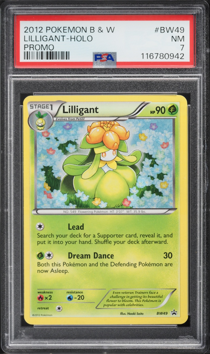 2012 Pokemon Black & White Promo Holo Lilligant #BW49 PSA 7 NRMT