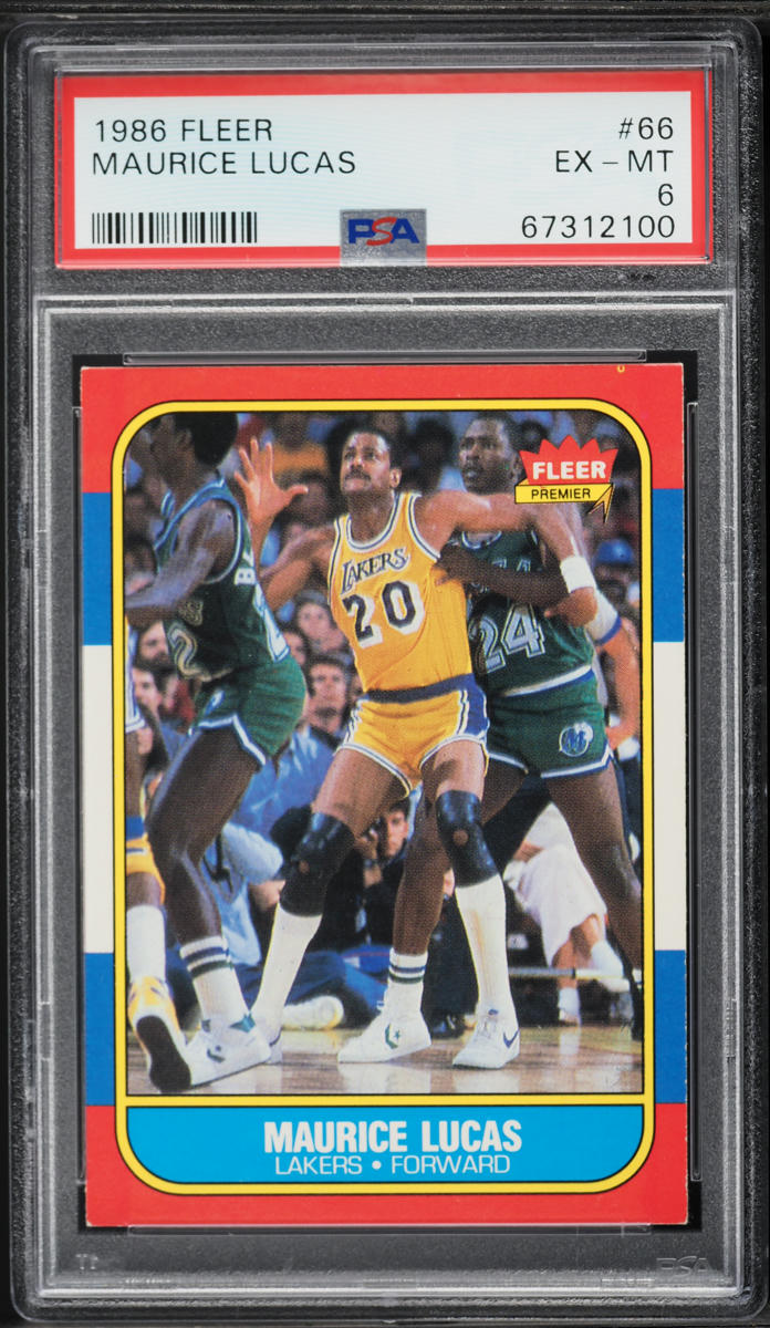 1986 Fleer Basketball Maurice Lucas #66 PSA 6 EXMT