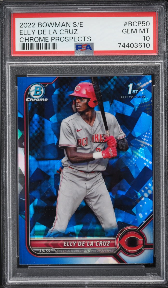 2022 Bowman Chrome Sapphire Elly De La Cruz PROSPECT #BCP-50 PSA 10 GEM MINT