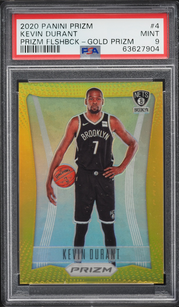 2020 Panini Prizm Flashback Gold Kevin Durant 10/10 #4 PSA 9 MINT